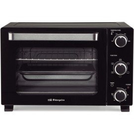 HOT280 - HORNO DE SOBREMESA C/TURBO 28L INOX/NEGRO 1500W ORBEGOZO