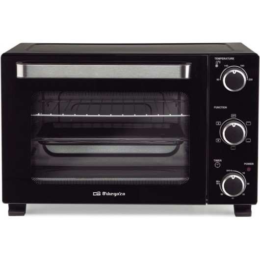 HOT280 - HORNO DE SOBREMESA C/TURBO 28L INOX/NEGRO 1500W ORBEGOZO
