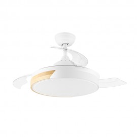 CP155105 - VENTILADOR TECHO C. PLAFON 3ASPAS RETRACT TRANSP. C.MANDO ORBEGOZO