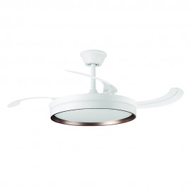 CP161105 - VENTILADOR TECHO C. PLAFON 4 ASPAS RETRACT TRANSP. C.MANDO ORBEGOZO