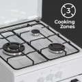 AKG3500PB - COCINA GAS 3F S/HORNO C/PORTAB 50X55CM BLANCA ASPES