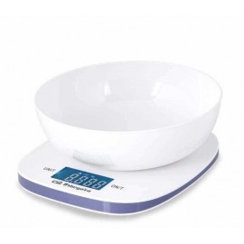 PC1014A - BASCULA DE COCINA BLANCA C/BOL DIGITAL 5KG ORBEGOZO