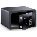 Caja de seguridad electronica. Puerta Acero 5,0/cuerpo 1,2 mm. Puerta cortada con laser y con dos bulones de Acero Inox de 18 mm