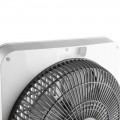 Ventilador BOX FAN. 6 aspas para un mayor caudal de aire. Diámetro 30cm. 3 velocidades de ventilación. Difusor rotativo. Rejilla