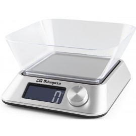 PC1030A - BASCULA DE COCINA SILVER C/BOL DIGITAL 5KG ORBEGOZO