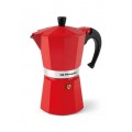 KFR340A - CAFETERA ITALIANA ALUMINIO ROJA 3 TAZAS ORBEGOZO