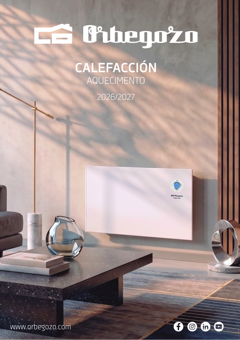 Portada del cat&aacute;logo Orbegozo: Calefacci&oacute;n 2026/2027