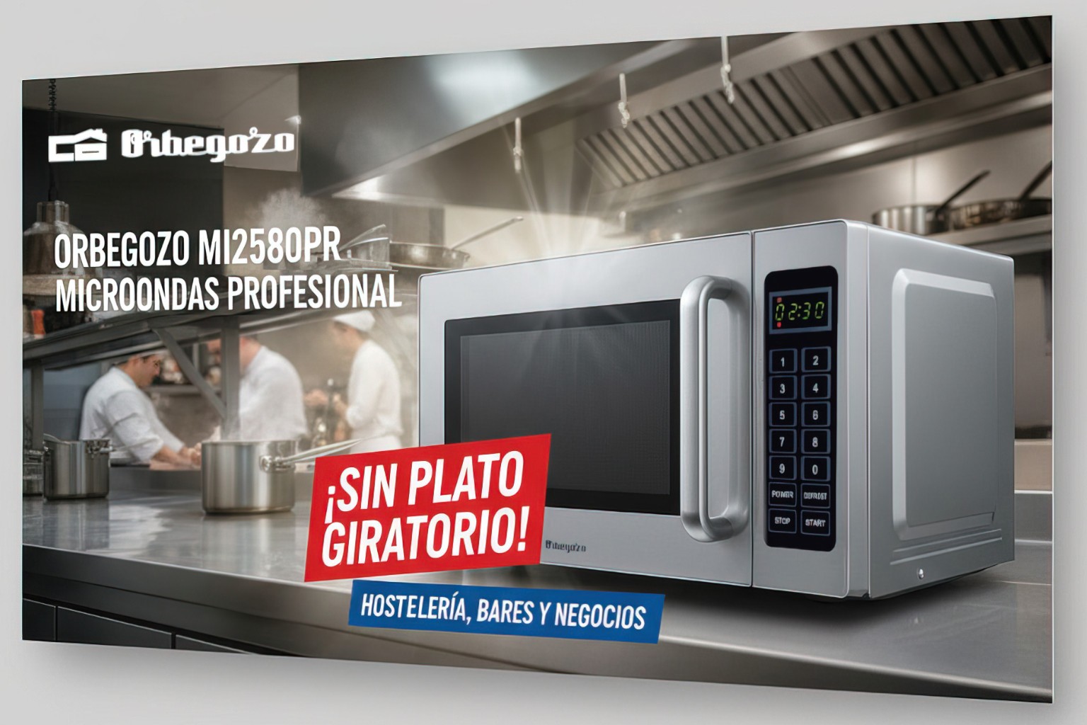 MICROONDAS PROFESIONAL ORBEGOZO MI2580PR