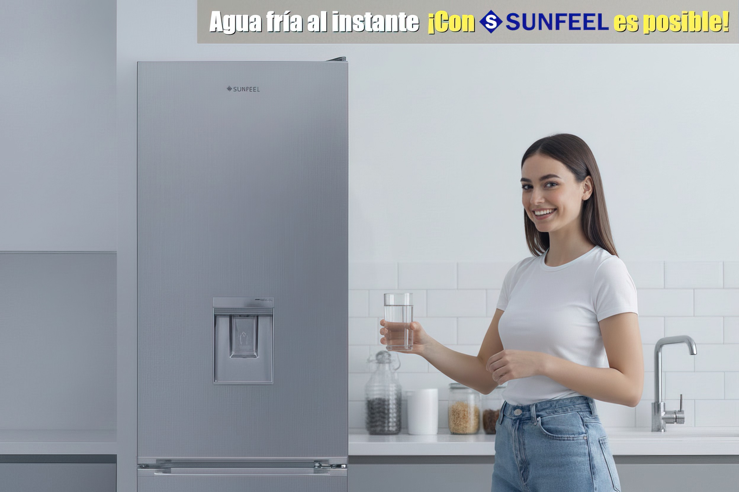 FRIGORIFICOS SUNFEEL CON DISPENSADOR DE AGUA