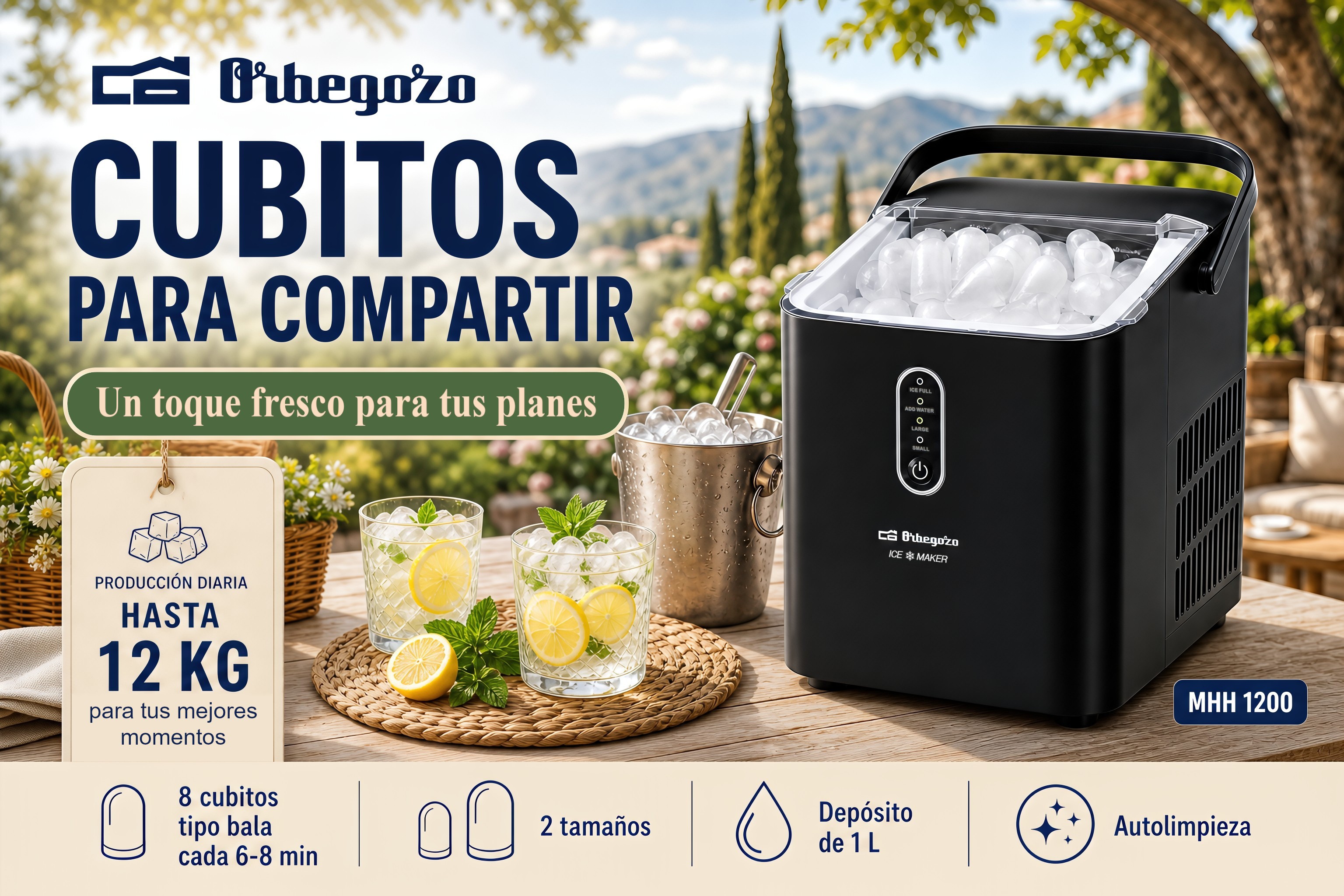 M&Aacute;QUINA DE HACER HIELO MHH1200